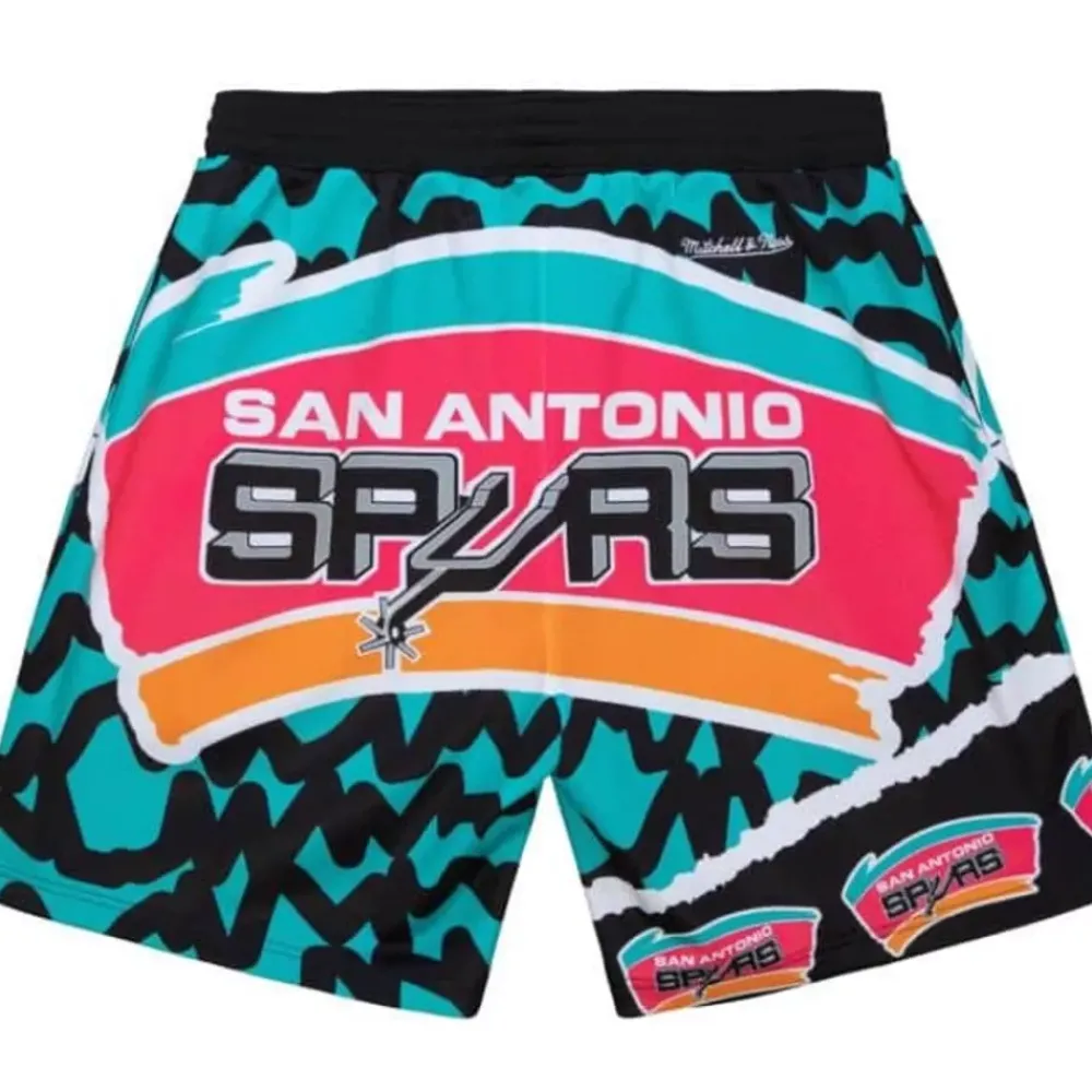 Apparel Mitchell & Ness Shorts-Jumbotron 2.0 Sublimated Shorts San Antonio Spurs