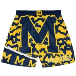 Apparel Mitchell & Ness Shorts-Jumbotron 2.0 Sublimated Shorts University Of Michigan
