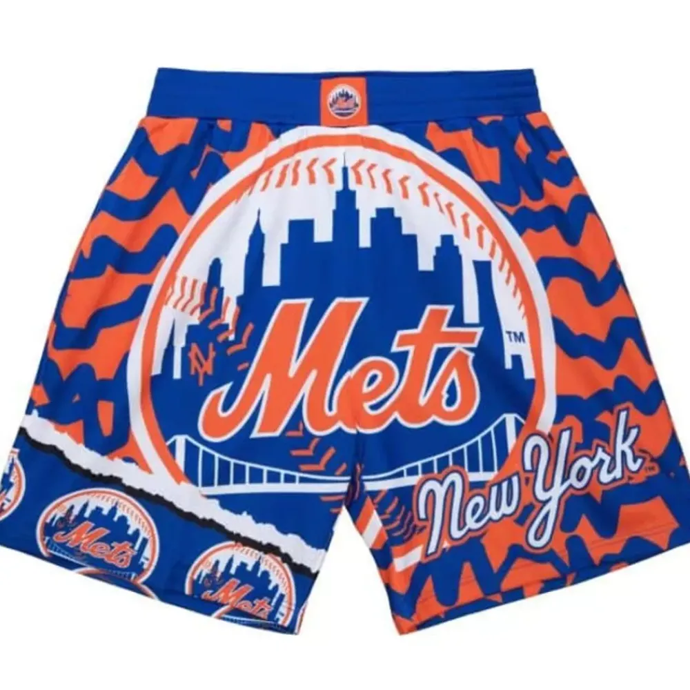 Apparel Mitchell & Ness Shorts-Jumbotron 2.0 Sublimated Shorts New York Mets