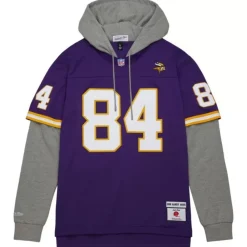 Jerseys Mitchell & Ness -Just Don Legacy Hoodie Jersey Minnesota Vikings Randy Moss