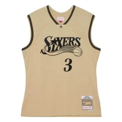 Jerseys Mitchell & Ness -Khaki Black Swingman Allen Iverson Philadelphia 76Ers 2000-01 Jersey