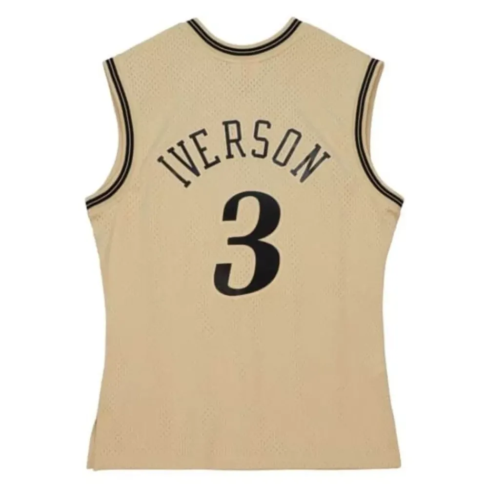 Jerseys Mitchell & Ness -Khaki Black Swingman Allen Iverson Philadelphia 76Ers 2000-01 Jersey