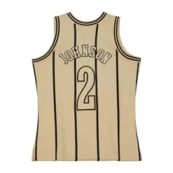 Jerseys Mitchell & Ness -Khaki Black Swingman Larry Johnson Charlotte Hornets 1992-93 Jersey