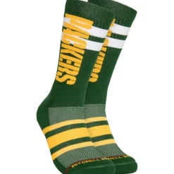Apparel Mitchell & Ness Accessories-Lateral Crew Socks Green Bay Packers