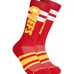 Apparel Mitchell & Ness Accessories-Lateral Crew Socks Kansas City Chiefs