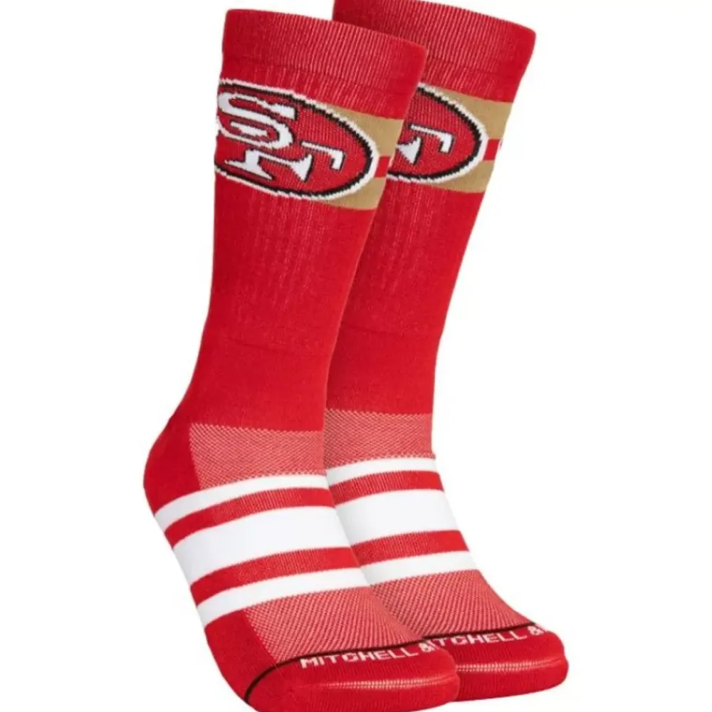 Apparel Mitchell & Ness Accessories-Lateral Crew Socks San Francisco 49Ers