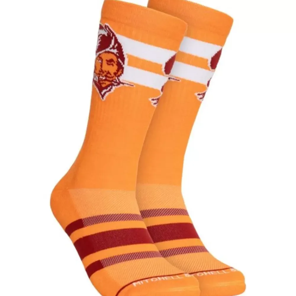 Apparel Mitchell & Ness Accessories-Lateral Crew Socks Tampa Bay Buccaneers