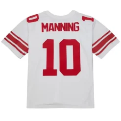 Jerseys Mitchell & Ness -Legacy Eli Manning New York Giants White 2007 Jersey