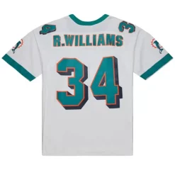 Jerseys Mitchell & Ness -Legacy Ricky Williams Miami Dolphins White 2002 Jersey