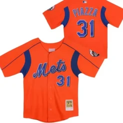 Apparel Mitchell & Ness Big Kids-Mesh Bp Jersey New York Mets Mike Piazza