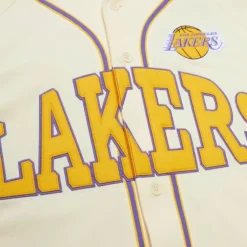 Apparel Mitchell & Ness T-Shirts & Tops-M&N X Melody Ehsani Baseball Jersey Los Angeles Lakers
