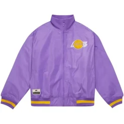 Apparel Mitchell & Ness Jackets & Outerwear-M&N X Melody Ehsani Satin Jacket Los Angeles Lakers