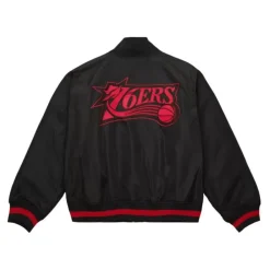 Apparel Mitchell & Ness Jackets & Outerwear-M&N X Melody Ehsani Satin Jacket Philadelphia 76Ers