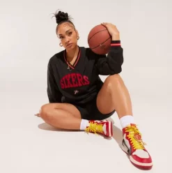 Apparel Mitchell & Ness T-Shirts & Tops-M&N X Melody Ehsani Shooting Shirt Philadelphia 76Ers