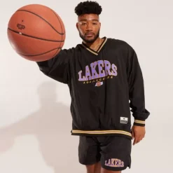 Apparel Mitchell & Ness T-Shirts & Tops-M&N X Melody Ehsani Shooting Shirt Los Angeles Lakers