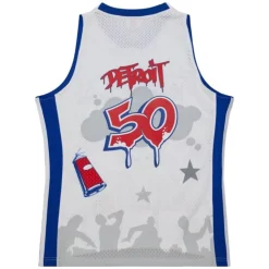 Jerseys Mitchell & Ness -M&N X Nba X Tats Cru Jersey Detroit Pistons