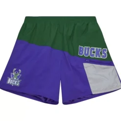 Apparel Mitchell & Ness Shorts-Nylon Utility Shorts Milwaukee Bucks