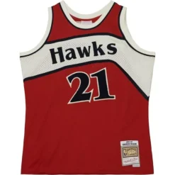 Jerseys Mitchell & Ness -Off Court Chenille Swingman Dominique Wilkins Atlanta Hawks 1986-87 Jersey