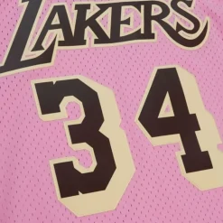 Jerseys Mitchell & Ness -Pink Sugar Bacon Swingman Jersey Los Angeles Lakers 1996-97 Shaquille O'Neal