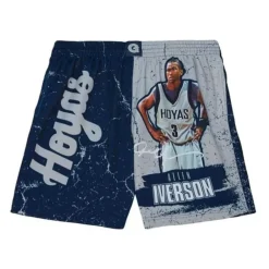 Apparel Mitchell & Ness Shorts-Player Burst Mesh Shorts Georgetown University Allen Iverson