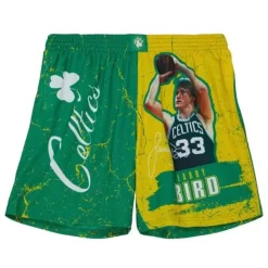 Apparel Mitchell & Ness Shorts-Player Burst Mesh Shorts Boston Celtics Larry Bird