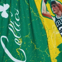 Apparel Mitchell & Ness Shorts-Player Burst Mesh Shorts Boston Celtics Larry Bird