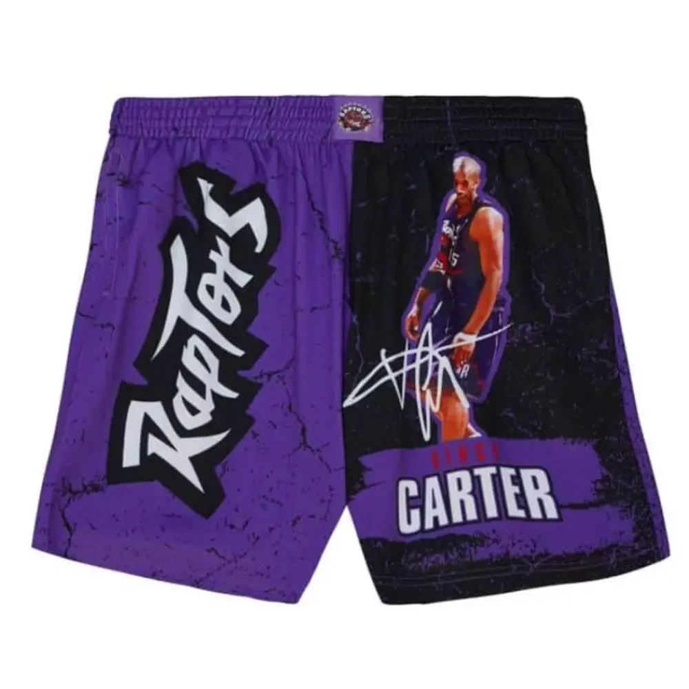 Apparel Mitchell & Ness Shorts-Player Burst Mesh Shorts Toronto Raptors Vince Carter