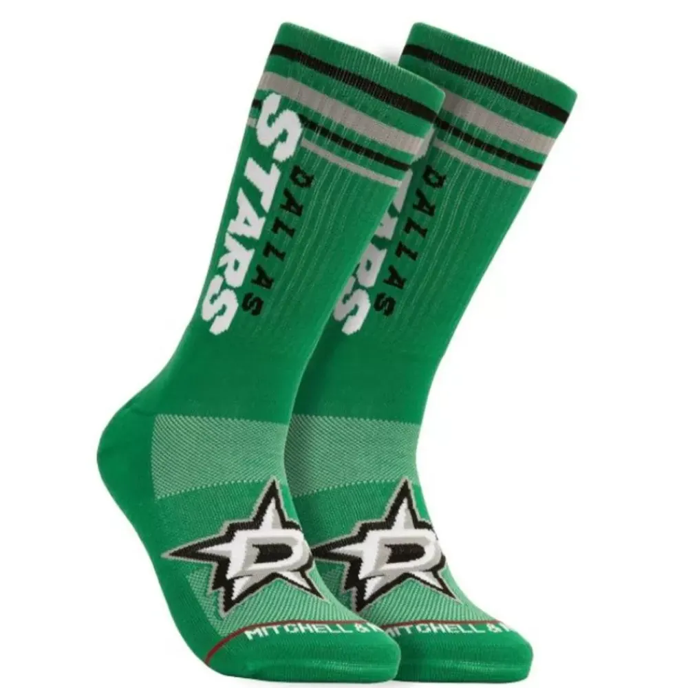 Apparel Mitchell & Ness Accessories-Power Play Crew Socks Dallas Stars