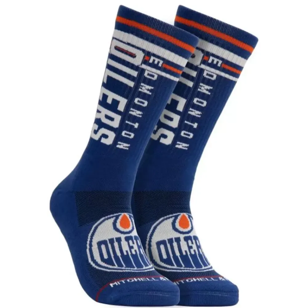 Apparel Mitchell & Ness Accessories-Power Play Crew Socks Edmonton Oilers