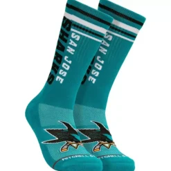 Apparel Mitchell & Ness Accessories-Power Play Crew Socks San Jose Sharks