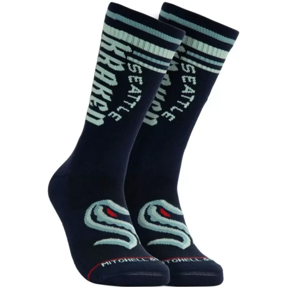 Apparel Mitchell & Ness Accessories-Power Play Crew Socks Seattle Kraken