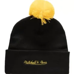 Headwear Mitchell & Ness -Punch Out Pom Knit Boston Bruins