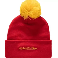 Headwear Mitchell & Ness -Punch Out Pom Knit Calgary Flames