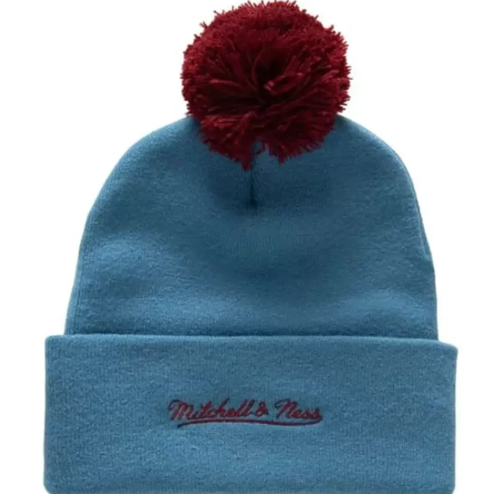 Headwear Mitchell & Ness -Punch Out Pom Knit Colorado Avalanche