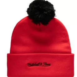 Headwear Mitchell & Ness -Punch Out Pom Knit Detroit Red Wings