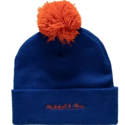 Headwear Mitchell & Ness -Punch Out Pom Knit Edmonton Oilers