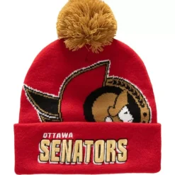 Headwear Mitchell & Ness -Punch Out Pom Knit Ottawa Senators