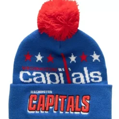 Headwear Mitchell & Ness -Punch Out Pom Knit Washington Capitals