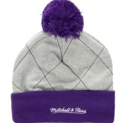 Headwear Mitchell & Ness -Quilted Pom Beanie Hwc Los Angeles Lakers