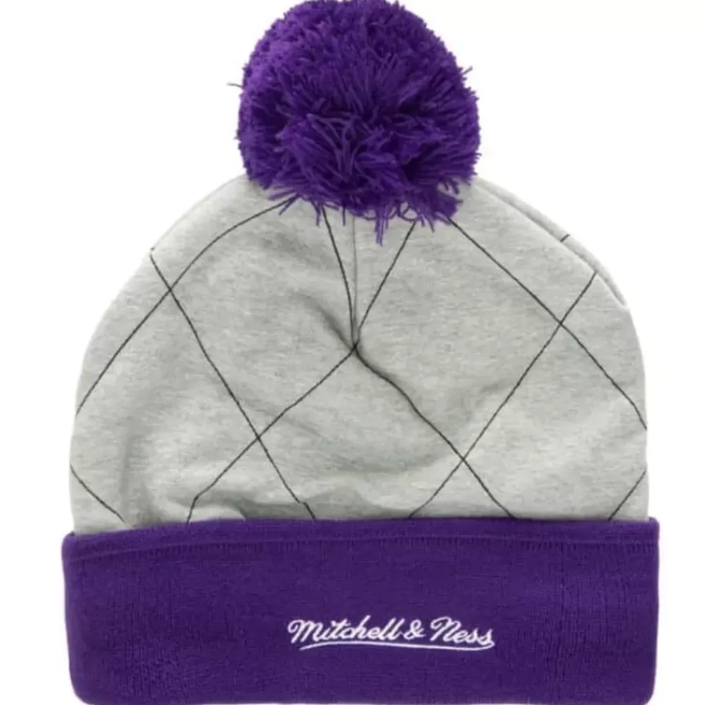 Headwear Mitchell & Ness -Quilted Pom Beanie Hwc Los Angeles Lakers