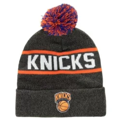 Headwear Mitchell & Ness -Reload 2.0 Pom Knit Beanie New York Knicks