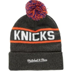 Headwear Mitchell & Ness -Reload 2.0 Pom Knit Beanie New York Knicks