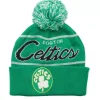 Headwear Mitchell & Ness -Script Pom Beanie Hwc Boston Celtics