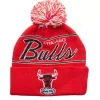 Headwear Mitchell & Ness -Script Pom Beanie Hwc Chicago Bulls