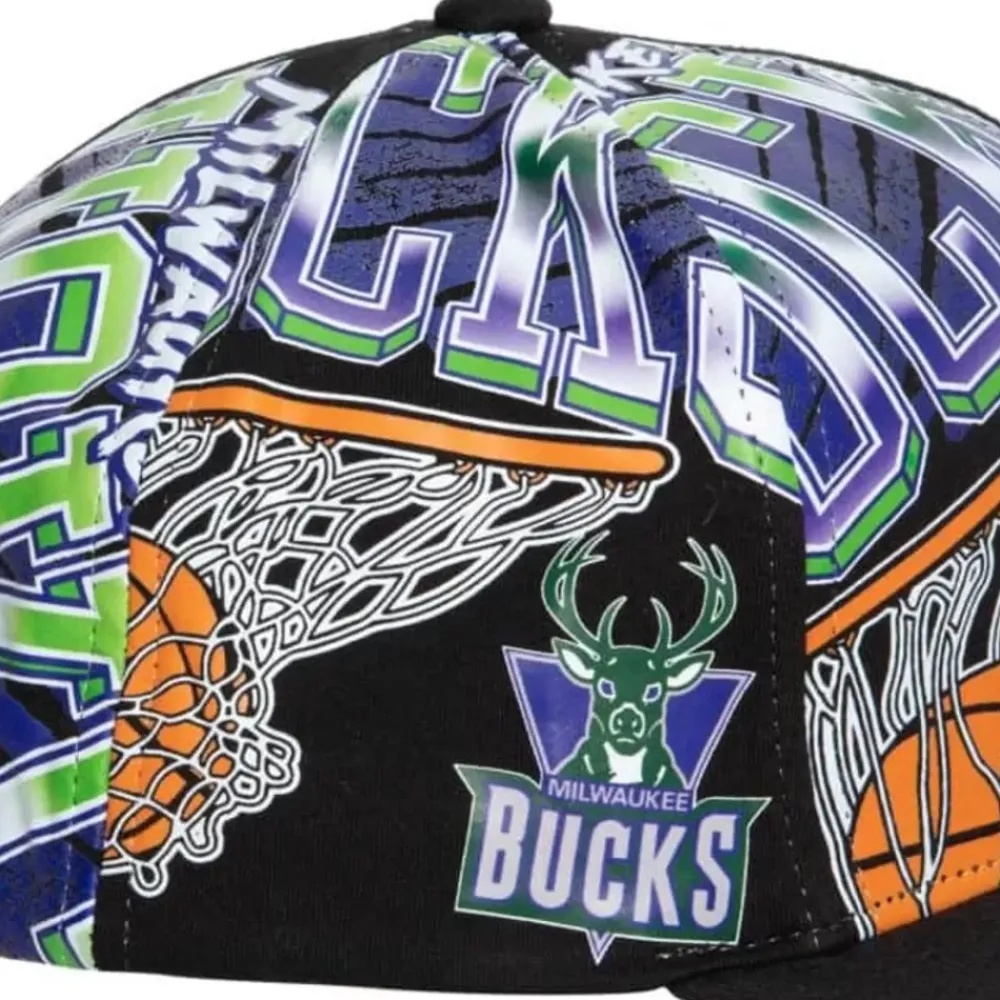 Headwear Mitchell & Ness -Shirt Remix Snapback Hwc Milwaukee Bucks