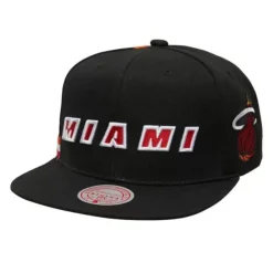 Headwear Mitchell & Ness -Short Hook Snapback Hwc Miami Heat