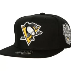 Headwear Mitchell & Ness -Side Patch Fitted Pittsburgh Penguins