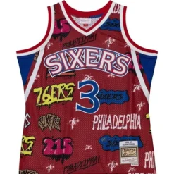 Jerseys Mitchell & Ness -Slap Sticker Swingman Allen Iverson Philadelphia 76Ers 1996-97 Jersey