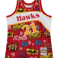 Jerseys Mitchell & Ness -Slap Sticker Swingman Dominique Wilkins Atlanta Hawks 1986-87 Jersey