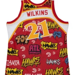 Jerseys Mitchell & Ness -Slap Sticker Swingman Dominique Wilkins Atlanta Hawks 1986-87 Jersey